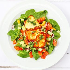 Halloumi salad with Mexican flavours