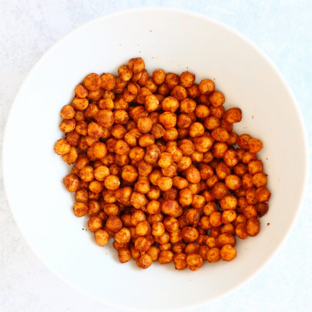 bowl of spiced roasted chickpeas