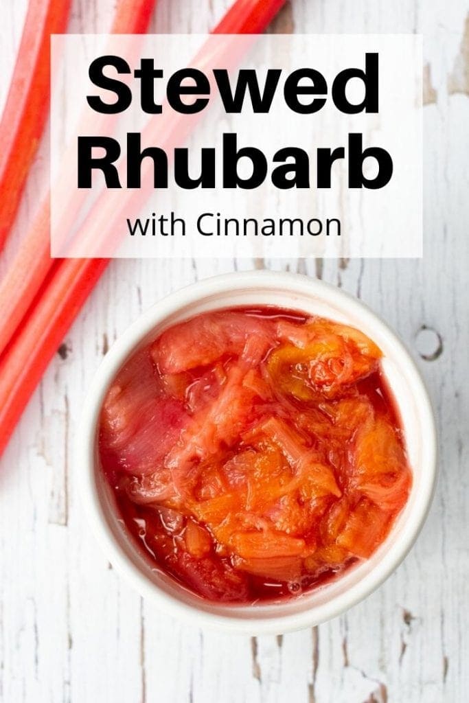Stewed rhubarb pin image