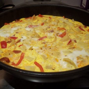 spanish omelette with chorizo