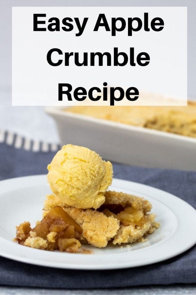 Basic apple crumble recipe pin image
