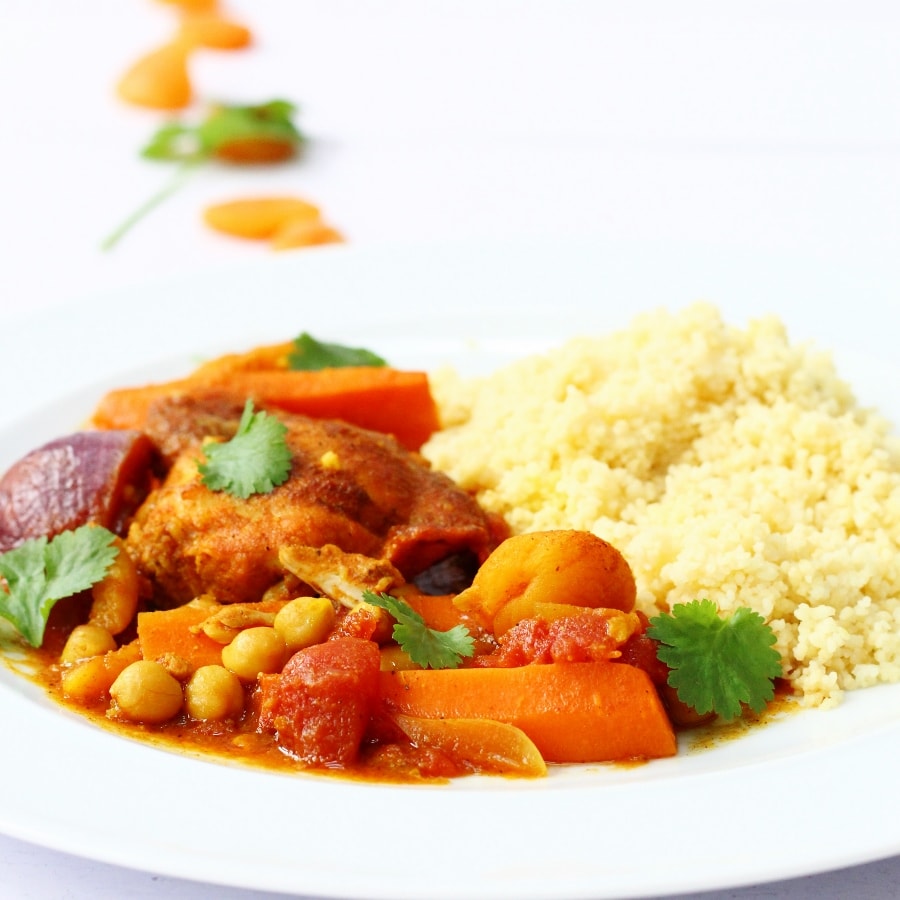 Slow cooker chicken tagine