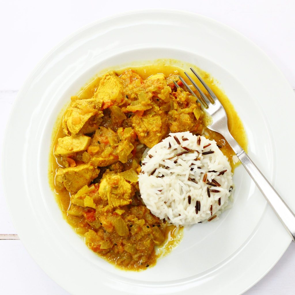 Chicken curry with pickling spices