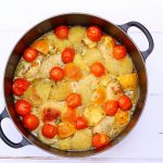 Greek Lemon Chicken with tomatoes and onion