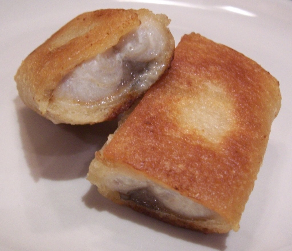 Mackerel wrapped in bread and fried