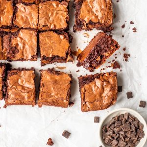 chocolate brownies with chocolate chips