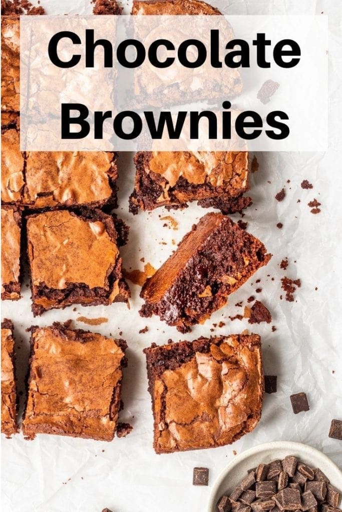 Chocolate brownies pin image