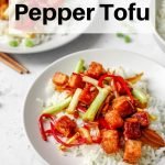Chilli black pepper tofu pin image