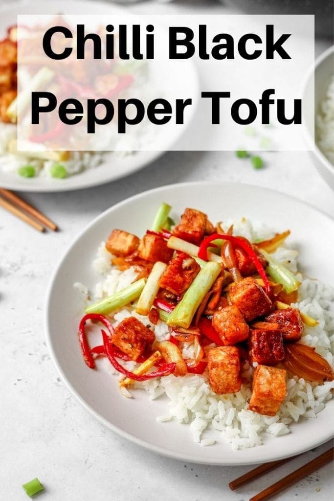 Chilli black pepper tofu pin image