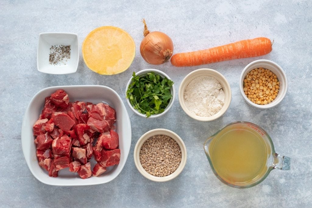 Ingredients for Scotch broth