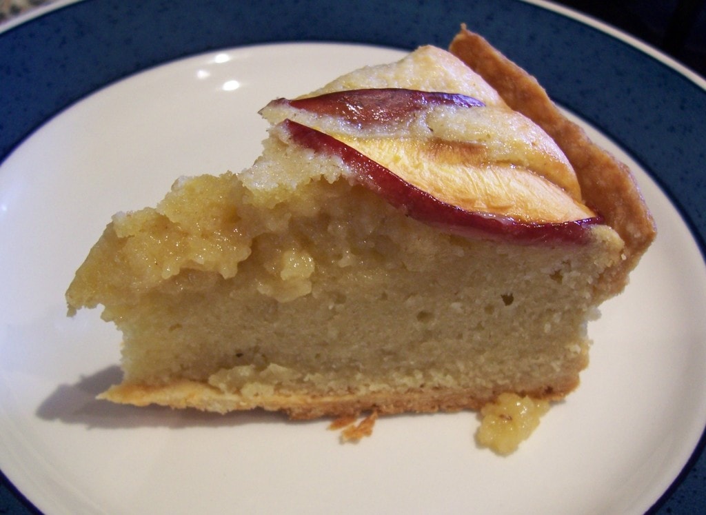 Nectarine and frangipane tart