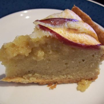 Nectarine and frangipane tart