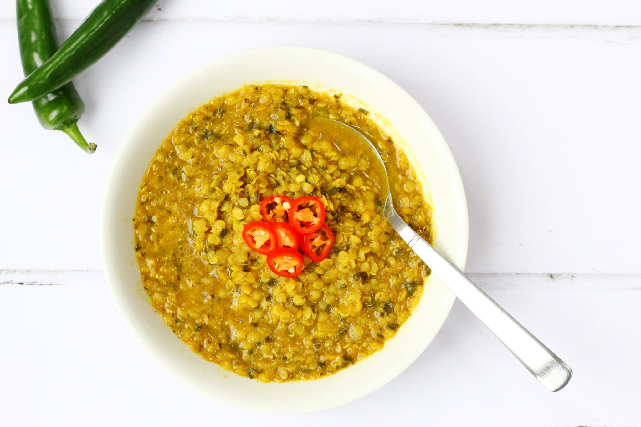 Bowl of red lentil soup