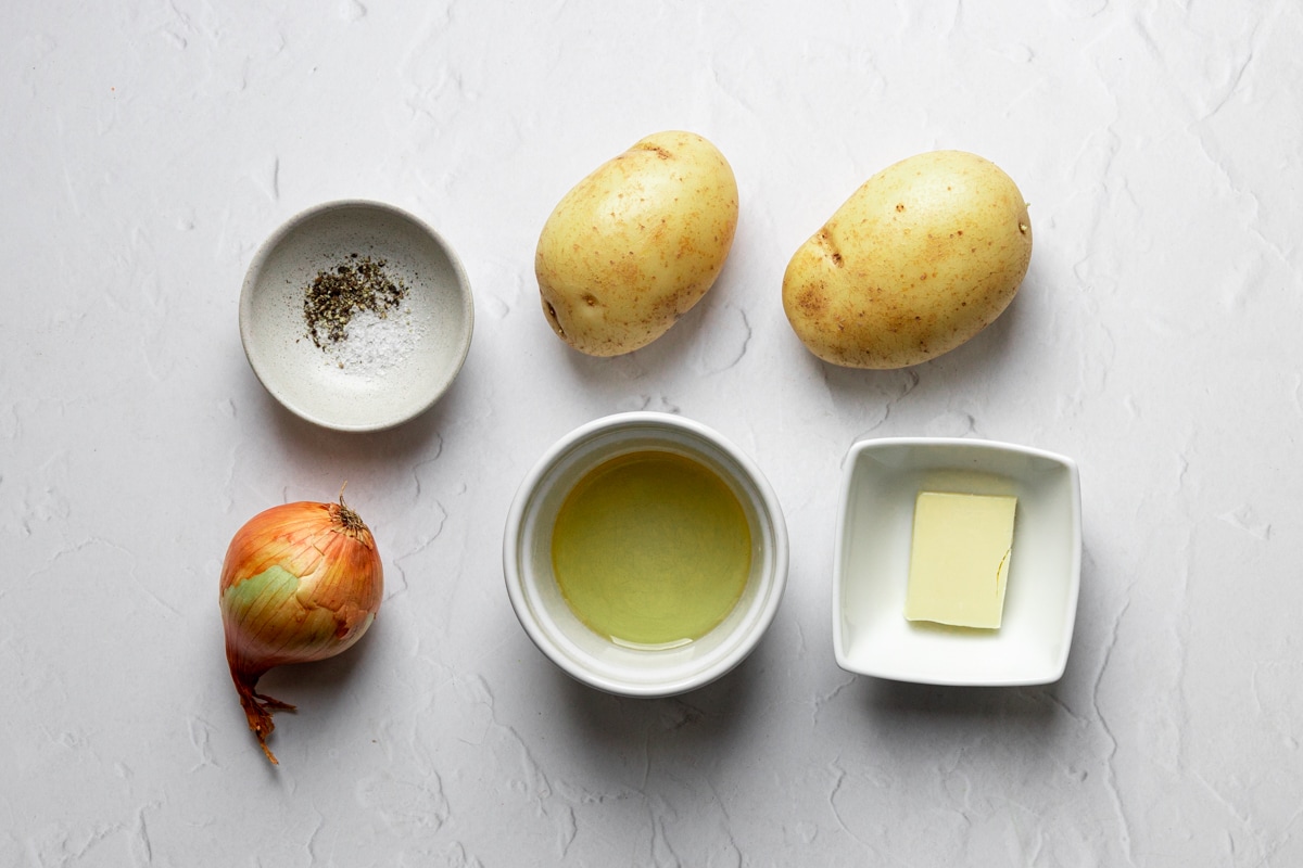 Ingredients for the potato rosti