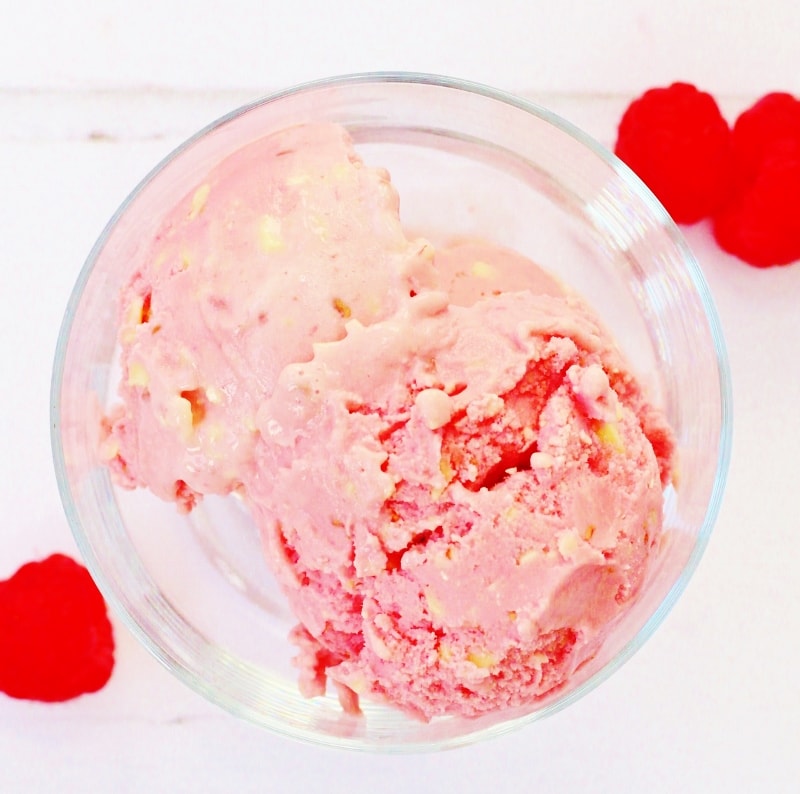 White chocolate raspberry ice cream recipe
