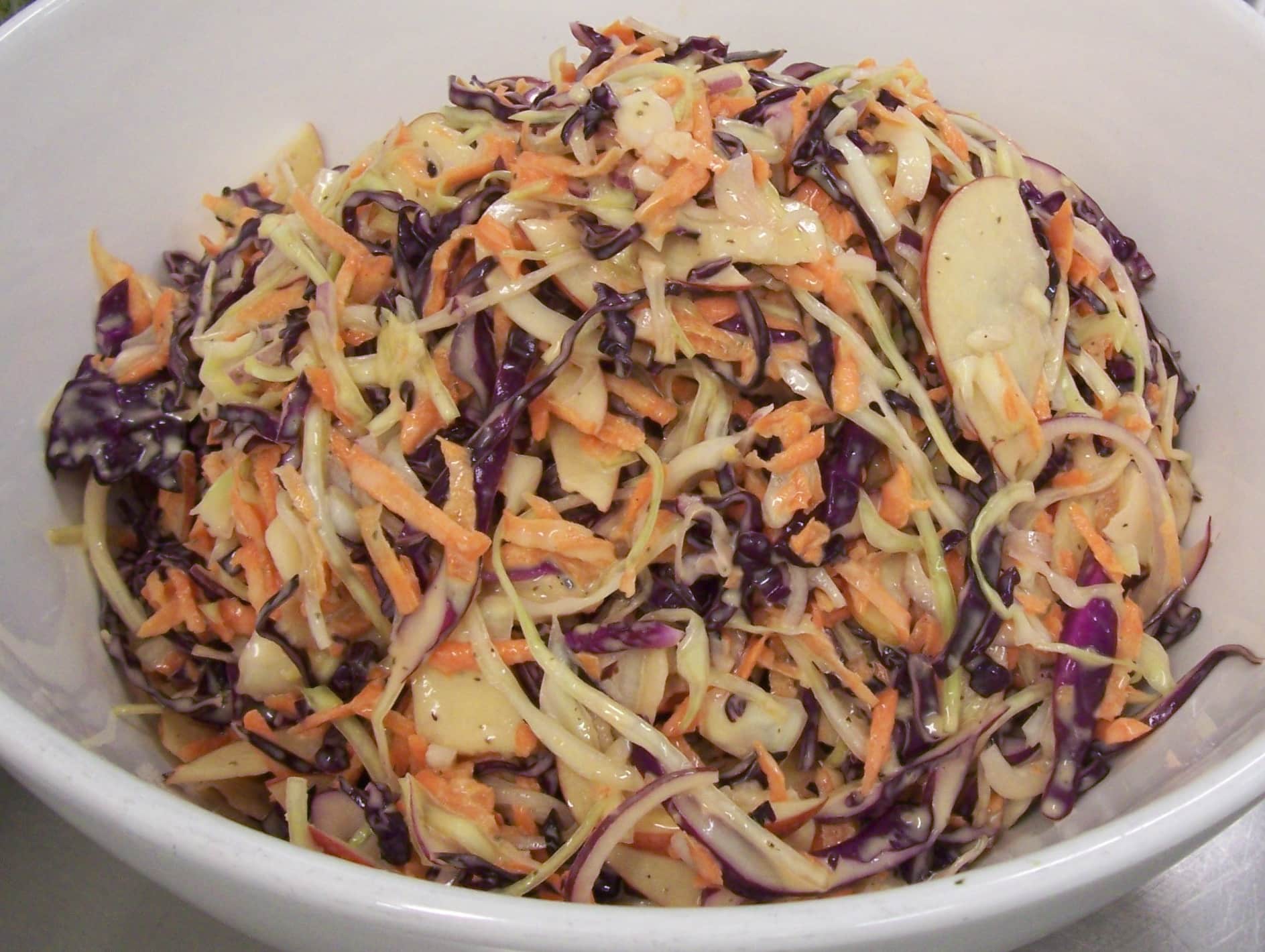 coleslaw in a bowl