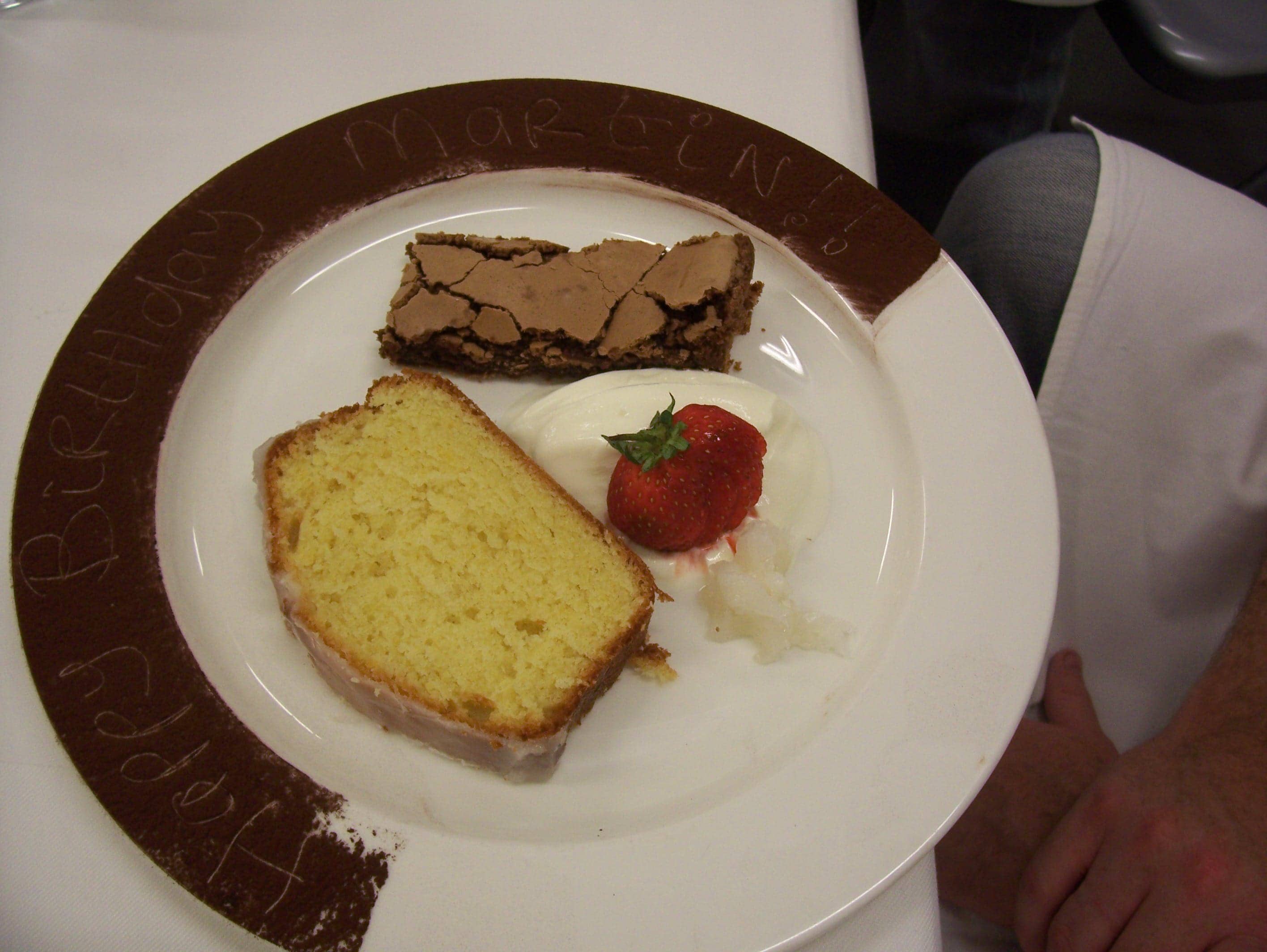 plate of desserts
