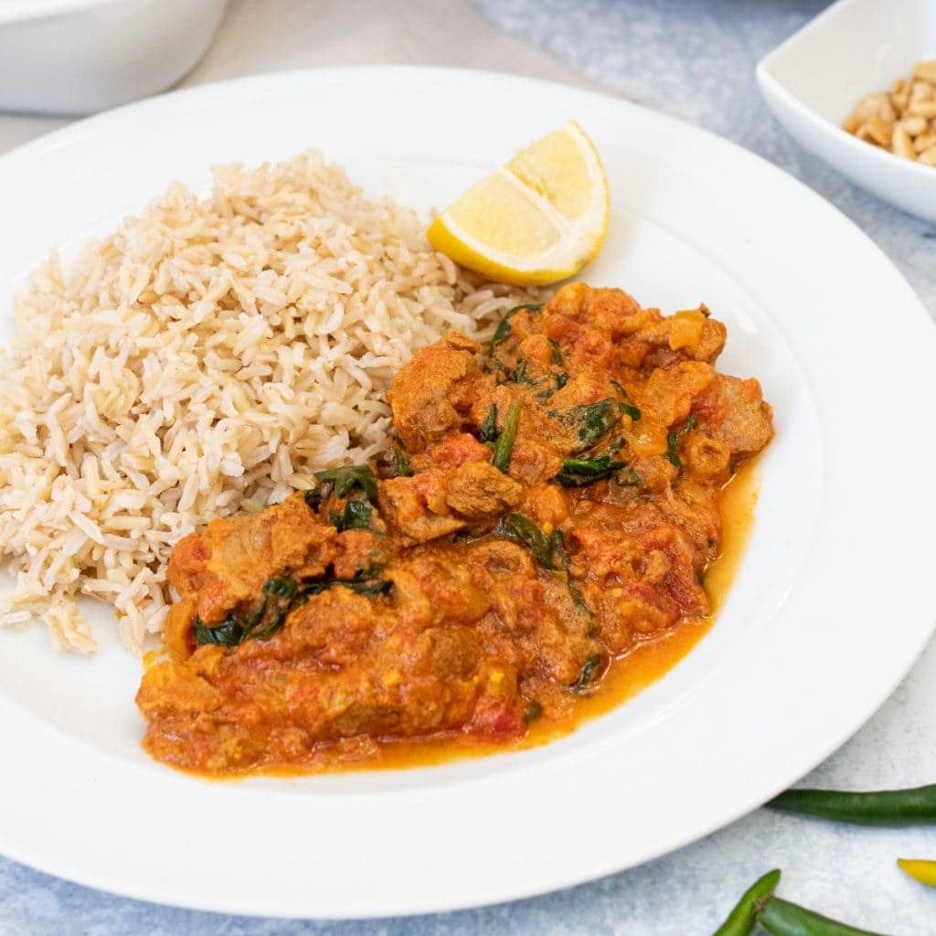 Afghan lamb stew with rice