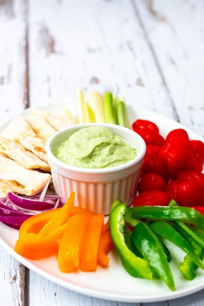 Yogurt, Avocado Coriander Dip Searching for Spice
