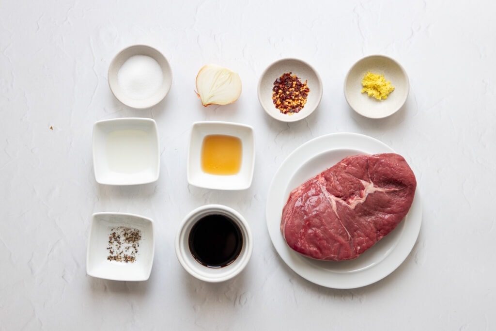 Ingredients for beef bulgogi