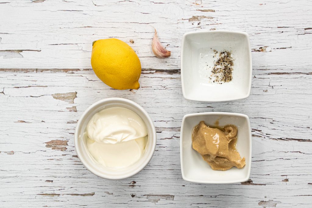 Ingredients for the tahini sauce