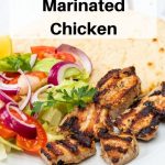 Middle Eastern marinated chicken pin image