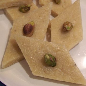 Indian cashew nut fudge - kaju katli
