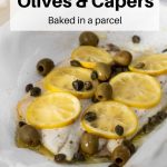 fish with capers and olives pin image