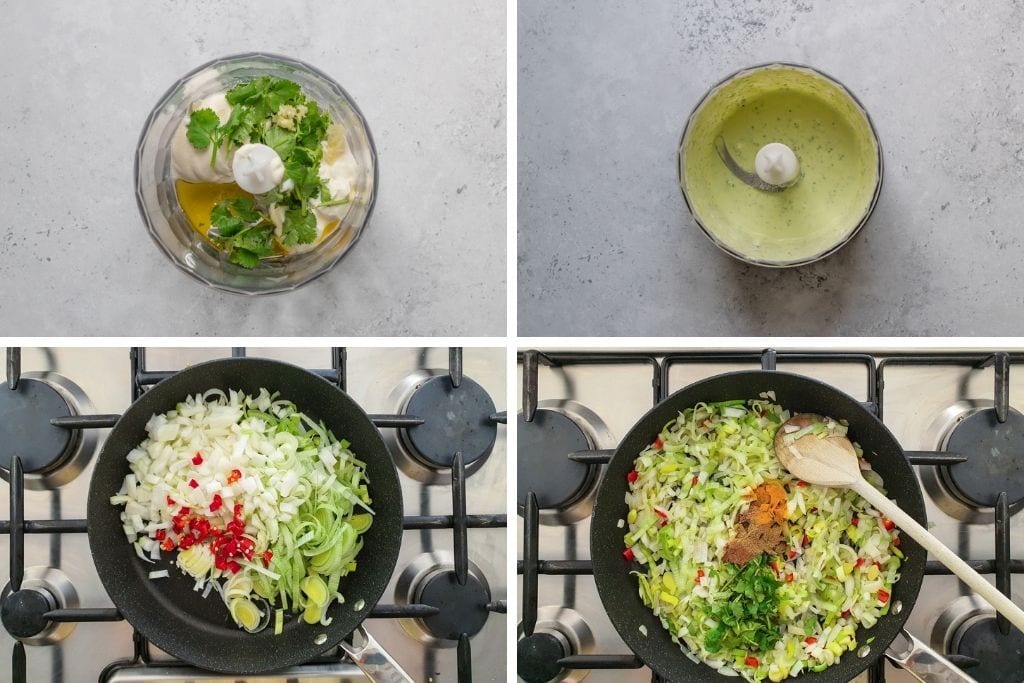 Leek fritters step by step