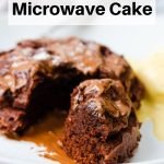 chocolate microwave cake pin image