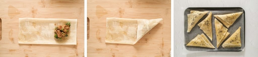 How to fold filo samosas 2