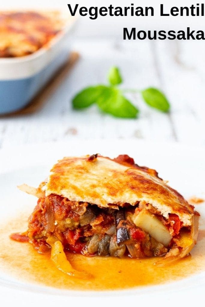 Vegetarian lentil moussaka