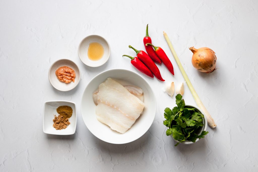 Ingredients for Thai fish cakes