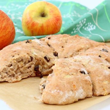 Homemade apple sultana and cinnamon scones