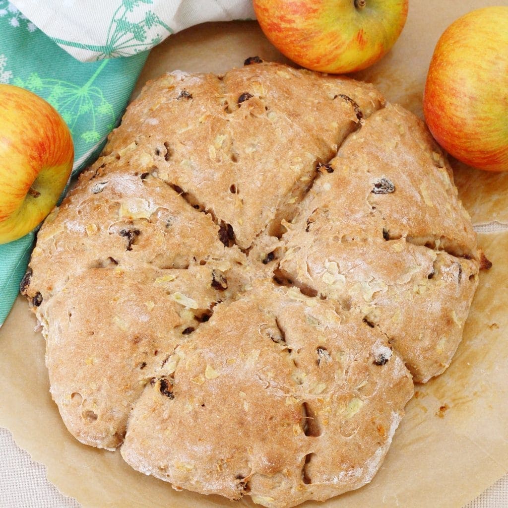 Homemade apple sultana and cinnamon scones