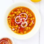 These spicy chickpeas are also known as sour chickpeas and khatte chhole