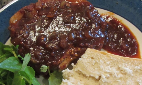 pork chop in barbecue sauce