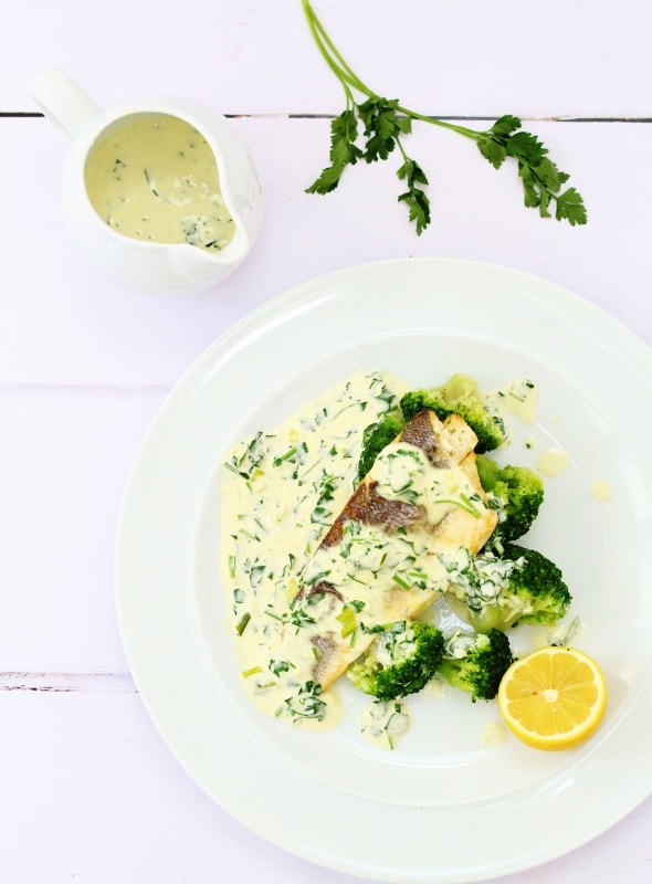 Creamy Lemon and parsley sauce for fish