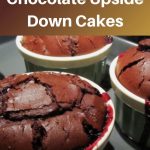 Blueberry chocolate upside down cakes pin image