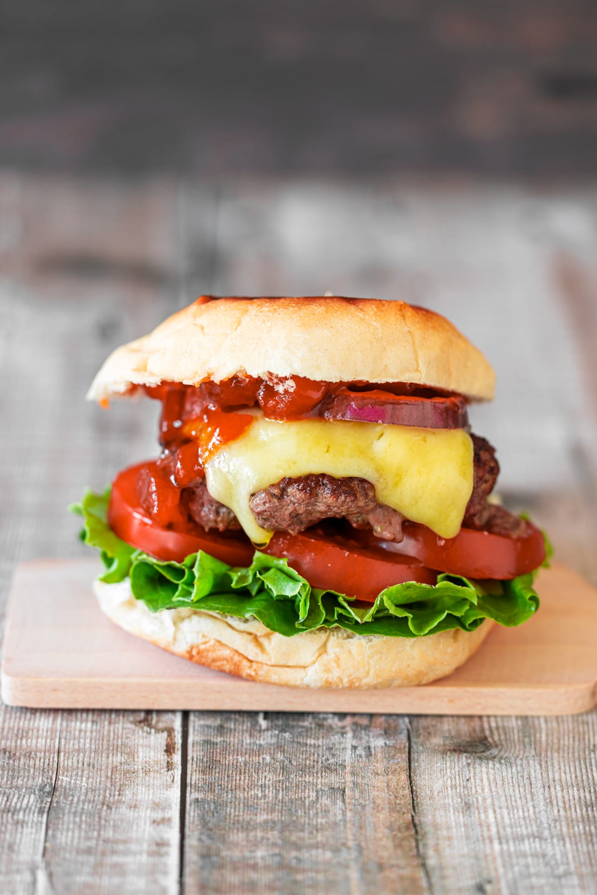 rosemary and thyme burger with cheese