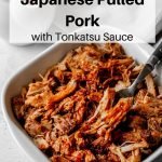 slow cooker pork in tonkatsu sauce pin image