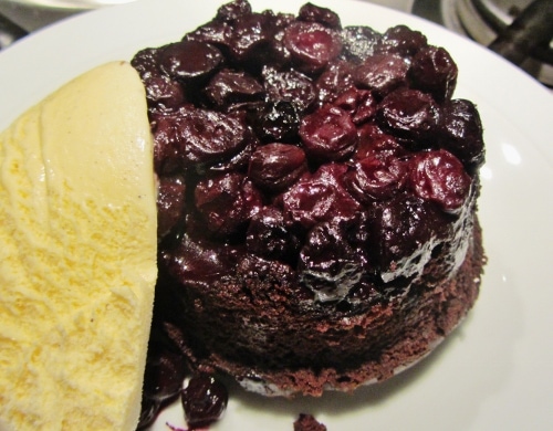 Individual blueberry upside down cakes