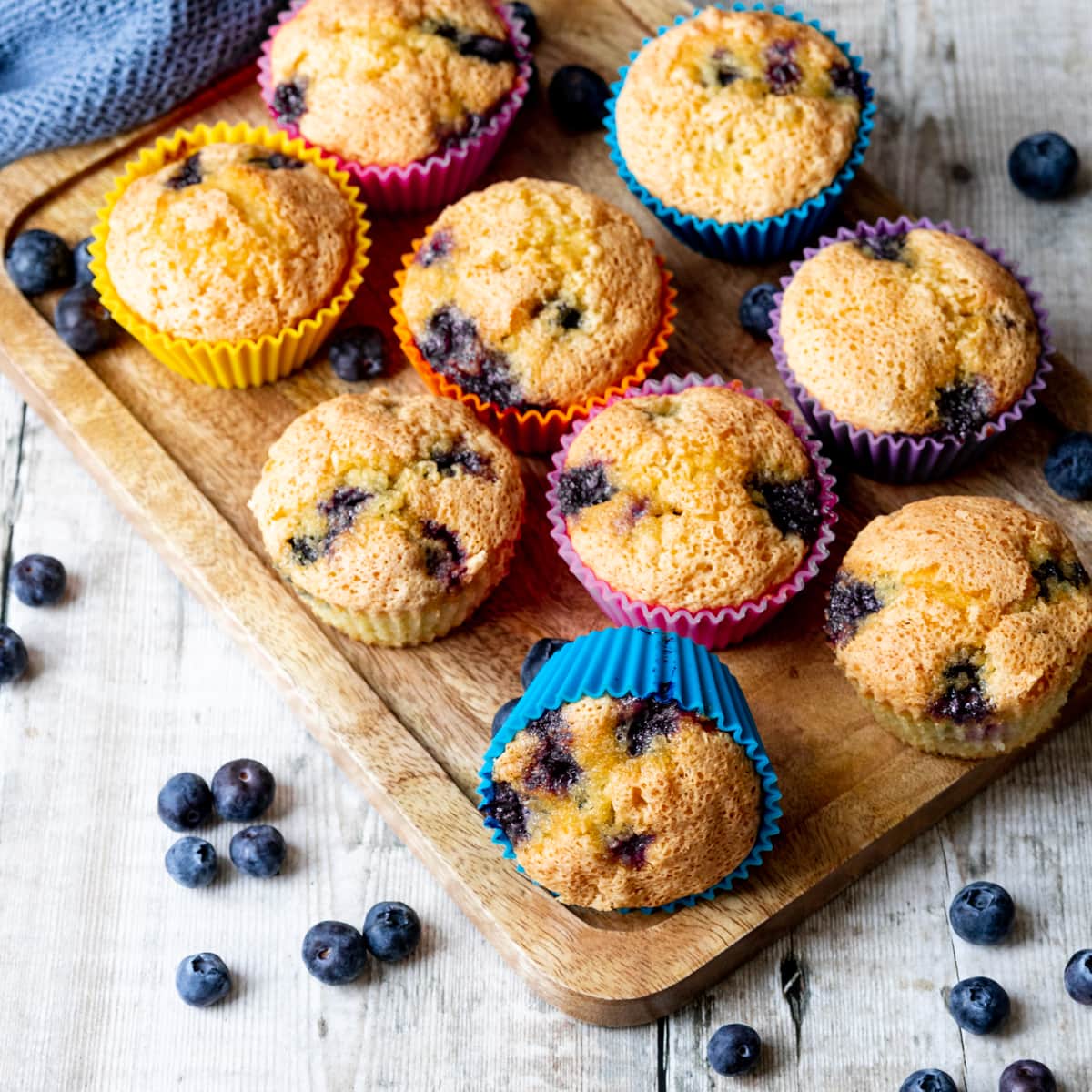 Blueberry and almond muffins