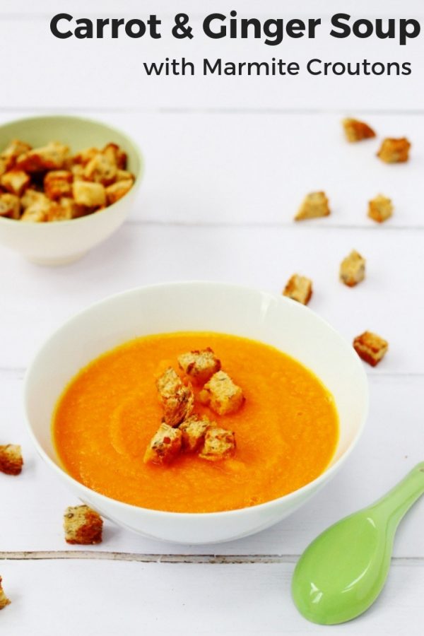 Carrot and ginger soup pin image