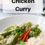Thai Green chicken curry pin image