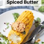 Corn with Indian spiced butter pin image