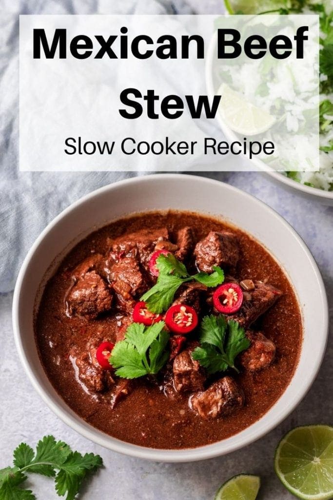 Mexican beef stew pin image