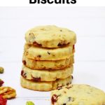 Nut and cranberry biscuits pin image