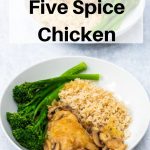 Chinese 5 spice chicken pin image