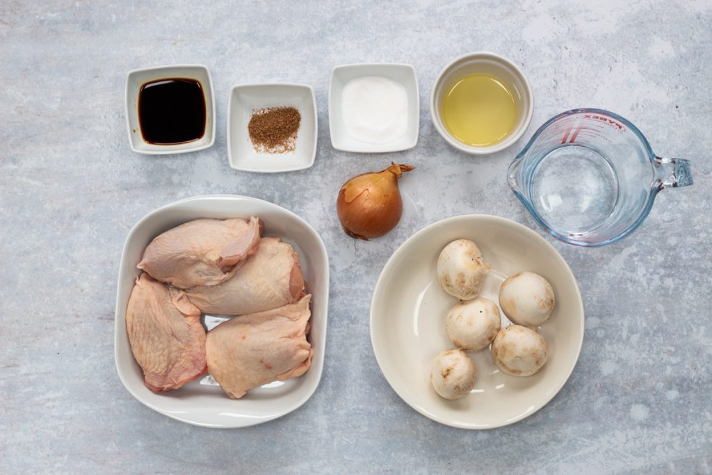 Ingredients for Chinese five spice chicken